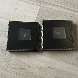 2 New Vintage Bombay Company small photo albums leather NOS